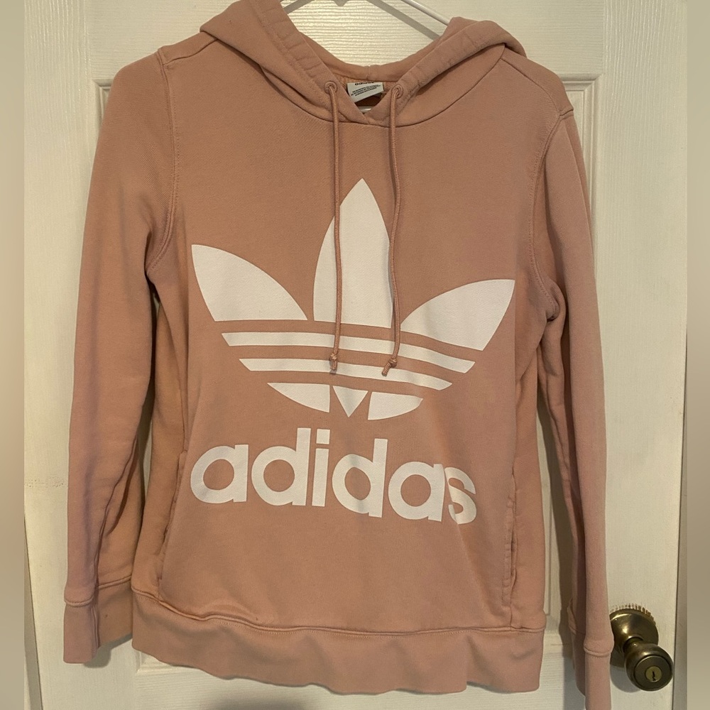 Size XS Adidas Hoodie for Women in light pink
